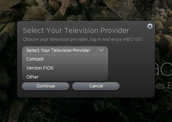 HBO select your TV provider
