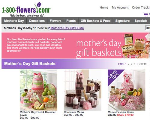 1800 Mother’s Day Landing Page