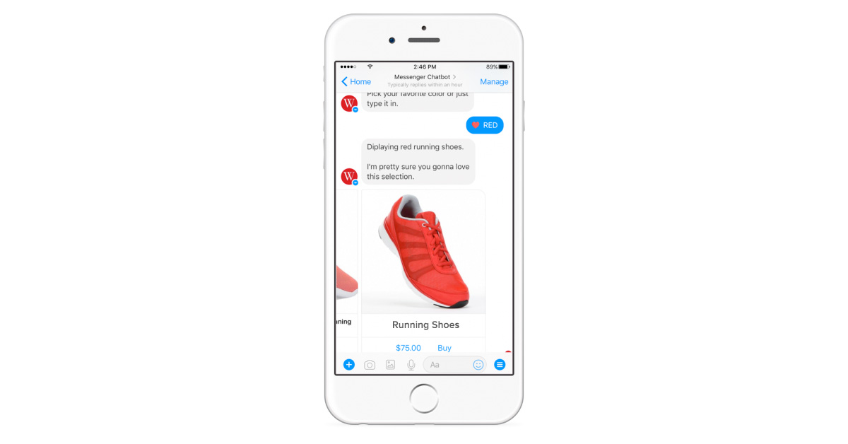 buying shoes text app