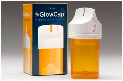 GlowCap pill bottle cap