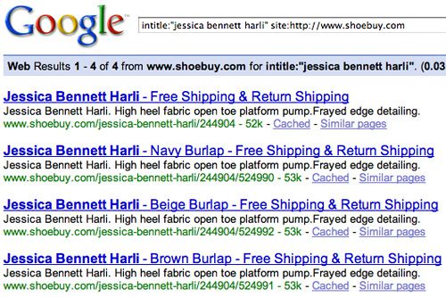 Shoebuy’s Jessica Bennett Harli Pages Indexed