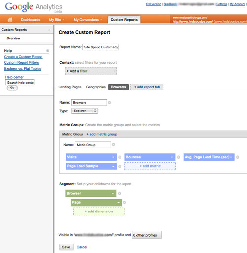 Get Elastic_Google Analytics Site Speed Report